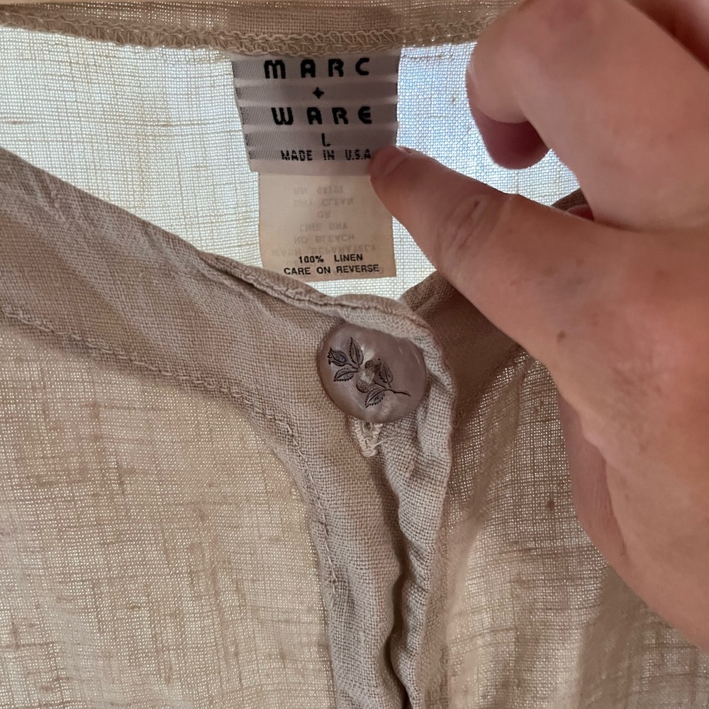 Linen button down tunic